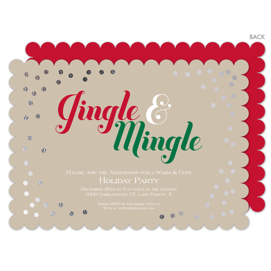 Scarlett Jingle and Mingle Invitations